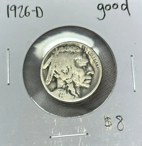 1926 D Buffalo Nickel Good- Better Date Cover