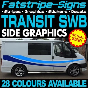 para adaptarse a FORD TRANSIT SWB GRÁFICOS PEGATINAS RAYAS CALCOMANÍAS MK6 MK7 AUTOCARAVANA MX - Imagen 1 de 2