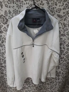 Brand New White 1/4 Zip Pullover Sweatshirt XXL NWT - Picture 1 of 8