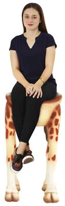 Giraffe Bar Stool - Giraffe Rainforest Bar Stool - Rainforest Kitchen Decor - Picture 1 of 6