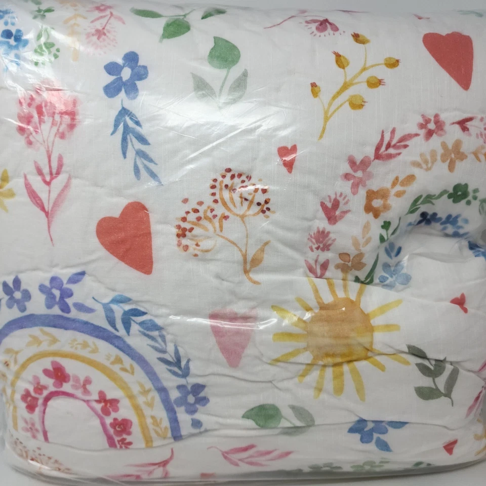 Edredón doble Pottery Barn Kids Heritage Rainbow de tela entera Foto 1 de 2