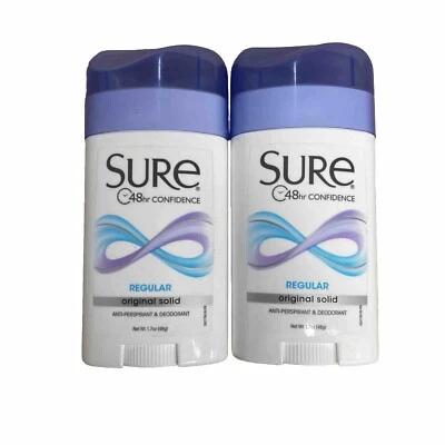 Sure Anti Perspirant Deodorant Long Lasting Regular Scent 1.7oz -Pack of 2 - Image 1 of 2