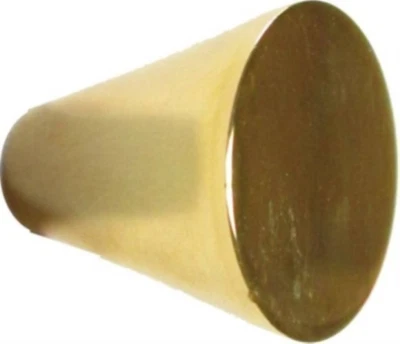 Cast Brass Mid-Century Modern Knob Cone sleek contemporary pull handle drawer  - Image 1 of 4
