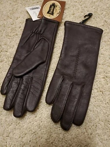 Neu Neu mit Etikett Fownes weiche braune Damen-Fahrhandschuhe aus Leder Fleece Größe M 7,5 7 1/2 - Bild 1 von 7