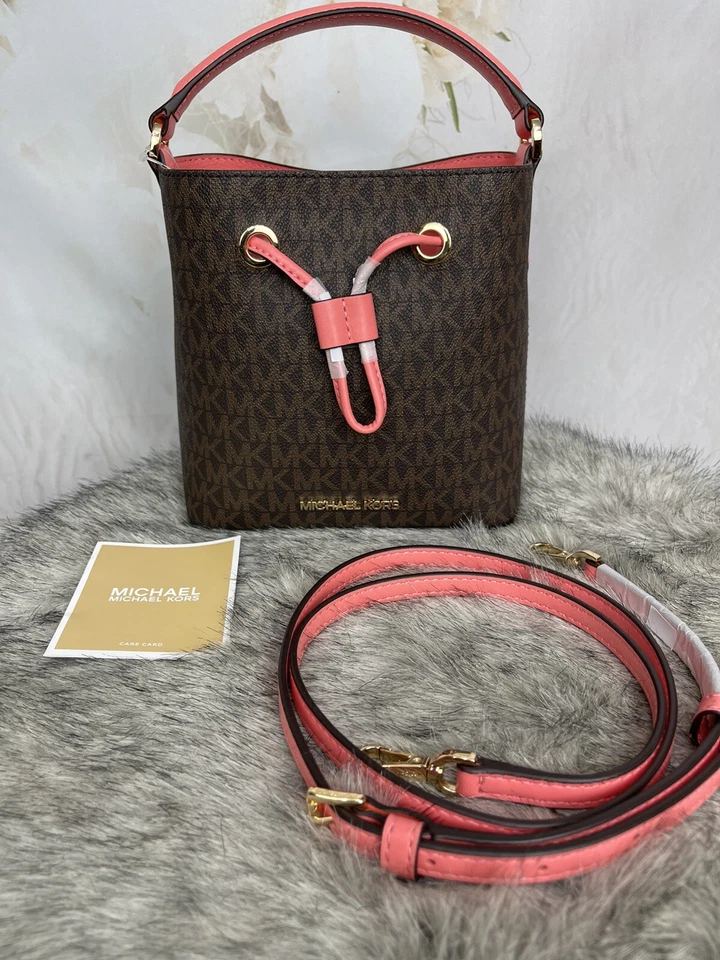 MICHAEL MICHAEL KORS Suri Small Logo Crossbody Bag Grapefruit MSRP: $328.00 - Image 1 of 4