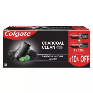 Pasta de dientes Colgate Charcoal Clean Gel hormigueo boca fresca 120 g x 2 - Imagen 1 de 6