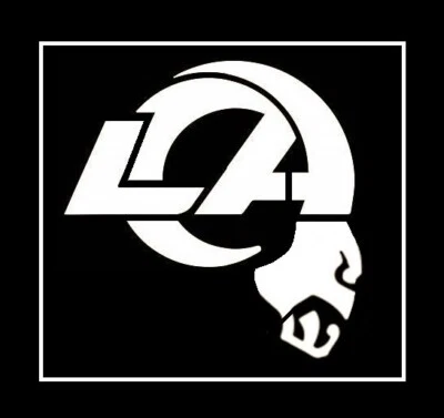 Plantilla de plástico transparente de 4"x4" - LA Rams (SC175)***** Foto 1 de 2