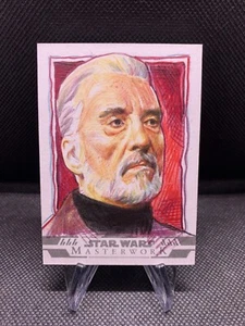 2024 Topps Star Wars Masterwork Count Dooku 1/1 Sketch By Angelina Benedetti - Picture 1 of 2