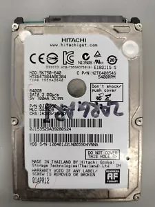Hitachi Laptop Hard Disk Drive 640GB HTS547564A9E384 P/N: 0J15352 2.5" SATA - Picture 1 of 12
