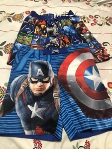 Lot Of 2 Superheroe Bathing Suits Boys Kods Girls Sz Small - Picture 1 of 3