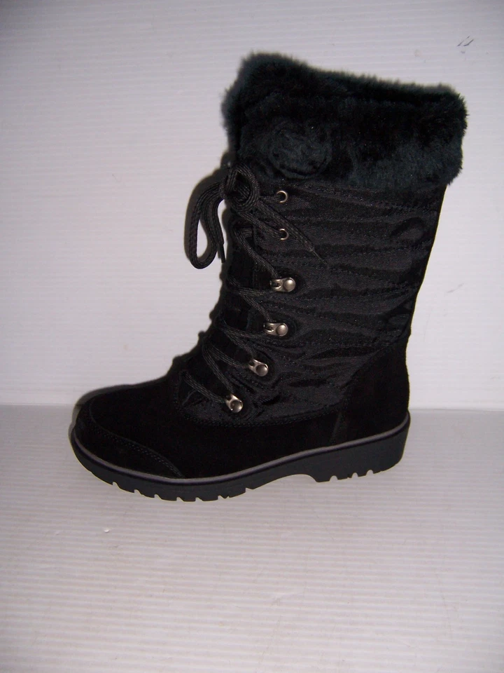 Botas Baretraps satinadas para mujer negras para clima frío tallas 6, 6,5, 7, 8,5 y 9 NUEVAS Foto 1 de 4