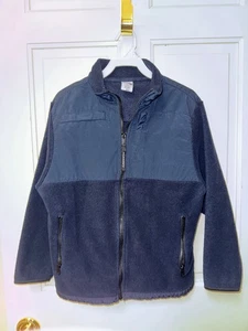 Old Navy Jacket Fleece Black Full Zip Size 8 Kids - Picture 1 of 3