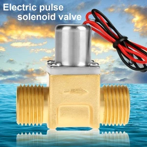 Válvula electromagnética de pulso de flujo de agua DC 4.5V 1/2" válvula solenoide de latón l7y6 - Imagen 1 de 9