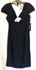 Vestido de cóctel LBD vintage años 80 edición tardía talla 8 boda clásico sin existencias EE. UU. - Imagen 1 de 13
