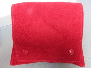 Authentic Cartier red suede travel pouch 8110AJ Spain beige pillow + pockets - Picture 1 of 6