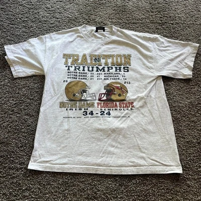Camisa De Colección 2002 Notre Dame Football Traditions Triumphs ACC Gris Para Hombres Talla L NCAA Foto 1 de 4