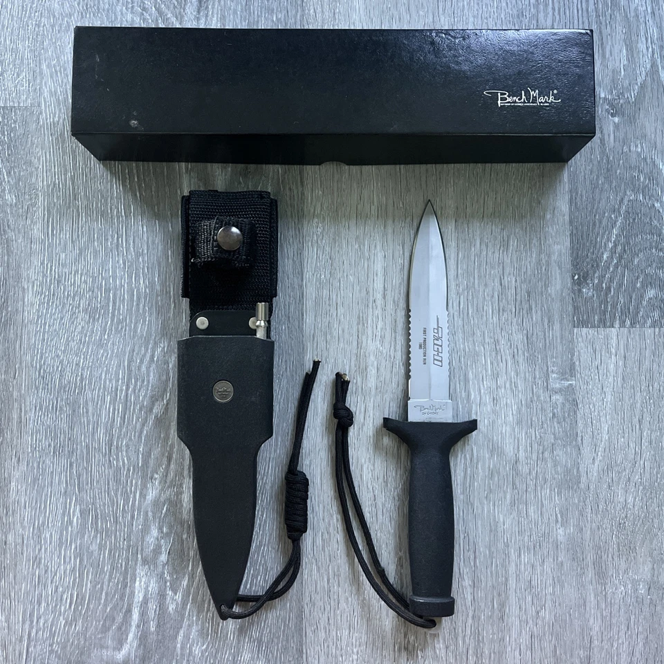 NEW VINTAGE 1985 BenchMark by Gerber TAC-II Knife FPR 20110 + ALICE Clip Sheath - Image 1 of 4