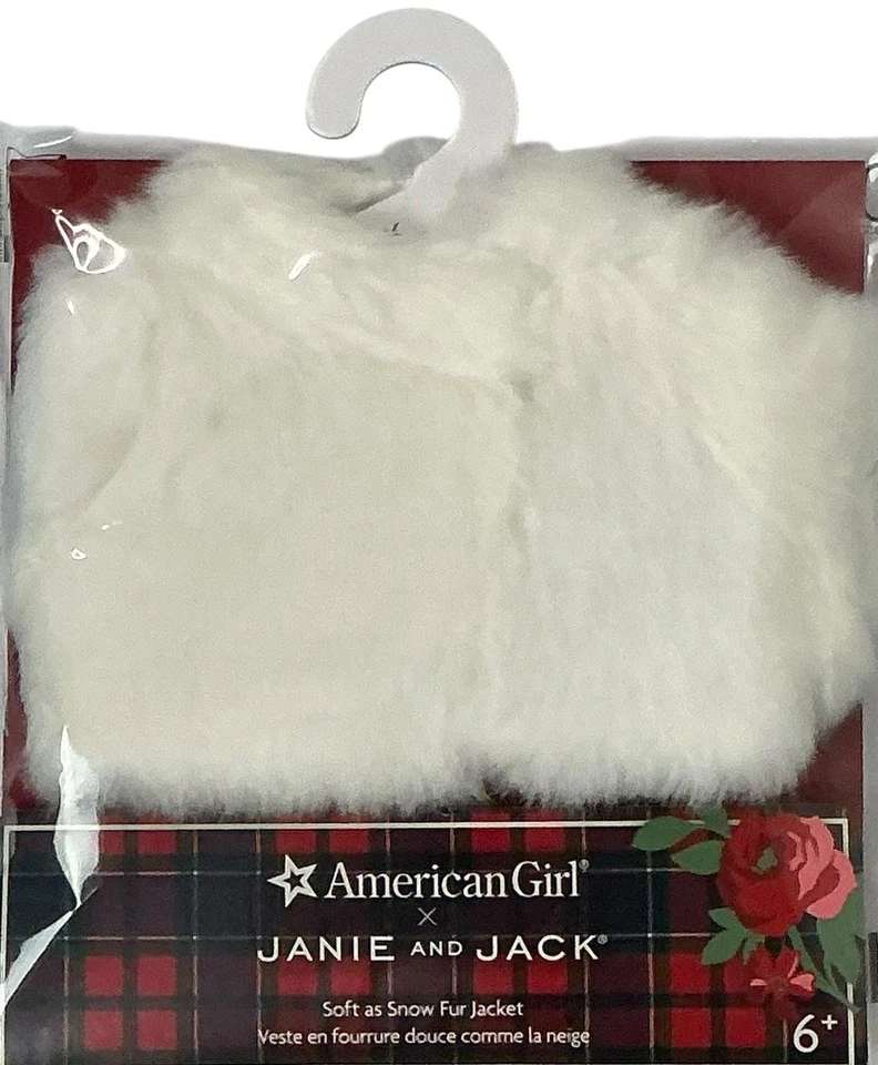 "American Girl x Janie and Jack ~ Chaqueta de piel suave como la nieve muñecas de 18"" nueva en paquete" Foto 1 de 2