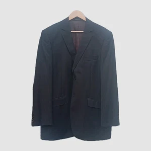 Balmain Paris Suit Jacket Blazer Men's 100% Wool Size 42 Brown Pinstripes - Picture 1 of 9