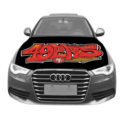 San Francisco 49ers Car Auto Hood Cover Sports Flags 60” X 48” Fan Decor