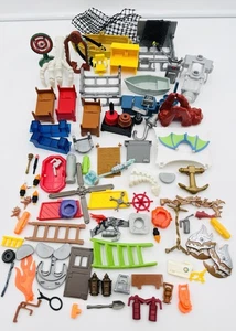 Fisher Price Imaginext Lot Of 80+ Accessories Boats Furniture Ladders Nets Lamps - Picture 1 of 6