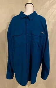 Columbia Omni Shade Shirt Men's Vented Long Sleeve Fishing Outdoor Blue Size XXL - Picture 1 of 3