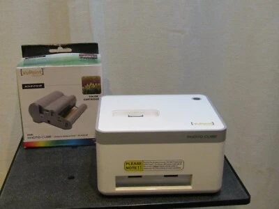 VUPOINT PHOTOCUBE IPWF WIRELESS PHOTO PRINTER Bundle W/Unopened Print Cartridge - Image 1 of 4