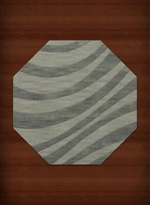 Blue Waves Swirls Stripes Lines Transitional Area Rug Abstract DV12 - Picture 1 of 35