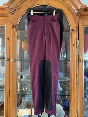Pantalones cortos Kerrits para mujer medianos ecuestres para paseo a caballo ajustados con cremallera línea polar ciruela Foto 1 de 4
