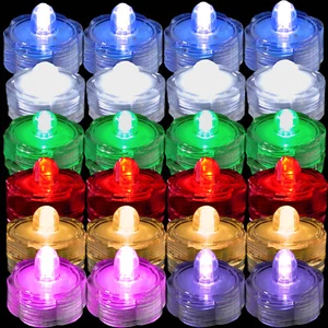 24 Impermeable Led Sumergible Té Luz Boda Floral Piscina Fiesta Jarrón Decoración - Imagen 1 de 15