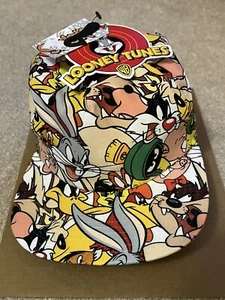 Vintage Looney Tunes WB SnapBack 80’s Hat One Size Taz Bugs Porky New w Tag - Picture 1 of 8