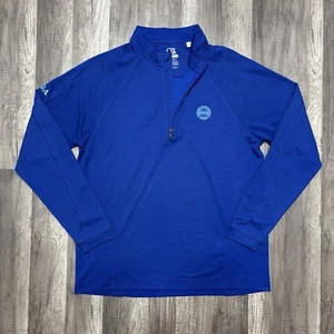 Cutter Buck Sweater Mens Medium Blue PGA Golf Club Nanotex Drytec Luxe Pullover - Picture 1 of 9
