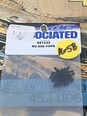 Team Associated 21333 {M2.5 x 5/16” x 20pc}FHPS NewInPack USA Shipped - Image 1 of 4