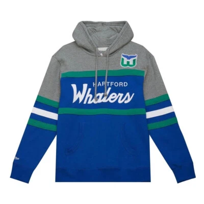 Sudadera con capucha para hombre Hartford Whalers NHL Mitchell & Ness Head Coach nueva con etiquetas Foto 1 de 2