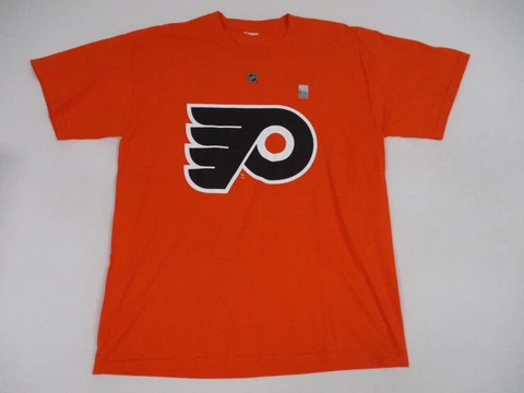 Reebok Mike Richards Philadelphia Flyers Shirt Men's Size Large Orange Cover