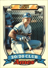1989 Topps Ames 20/20 Club Milwaukee Brewers Baseball Card #33 Robin Yount