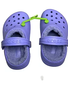 Toddler Crocs Classic Lined Clogs Lavender Size 8 - Picture 1 of 3