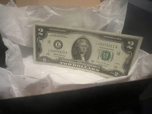 🍀$2 Bill 🎉BIRTHDAY NOTE🎉Uncirculated 🎉06-07-2011🎉 - Picture 1 of 2