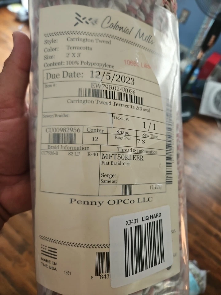 Colonial Mills Braided Rug, EW79R024X036, 2X3 FT  - Image 1 of 4