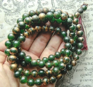 Necklace Rosary 108 Beads Mala Prayer Wat Phra Kaew Temple Thai Buddha Amulet - Picture 1 of 4