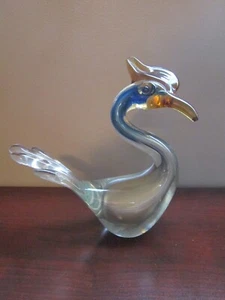 DE COLECCIÓN SOMMERSO HECHO A MANO VIDRIO SOPLADO AGUA PÁJARO LAGUNA MURANO MEDIADOS DE SIGLO - Imagen 1 de 16