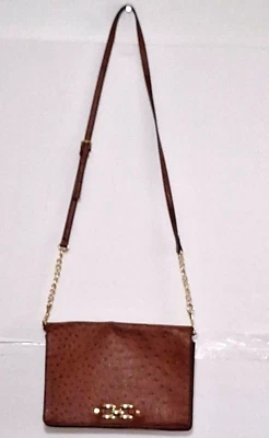 A Dana Buchman Crossbody Purse Faux Ostrich Skin Corpcore Boho Preppie  - Изображение 1 из 4