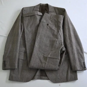 Oxxford Kleidung 42 L 34 x 34 braun Glenn Karo Windsor Flanell Wolle Herren Anzug - Bild 1 von 12