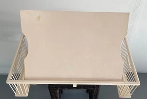 Vintage Mid Century Adjustable Breakfast Bed Table 29x16 White Chabby Chic Tray - Picture 1 of 2