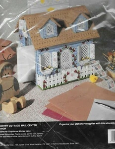 **NEW VTG BUCILLA COUNTRY COTTAGE MAIL CENTER KIT 7" HIGH #6078-1991-UNOPENED** - Picture 1 of 2