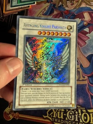 Yu-Gi-Oh Avenging Knight Parshath TDGS 1st Edition Secret Rare NM - Image 1 of 4