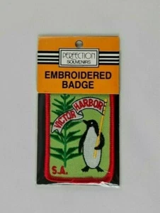 Parche de tela bordado vintage de Victor Harbor SA Australia del Sur recuerdo - Imagen 1 de 2