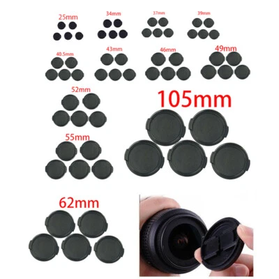 5pcs 25-105mm Snap on Front Cap For Nikon Fuji Olympus Sony Lens DSLR SLR Camera - Image 1 of 4