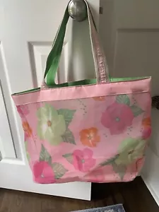 Fiorelli Pink Floral Mesh Tote Bag with Attached Zipper Pouch - Picture 1 of 9