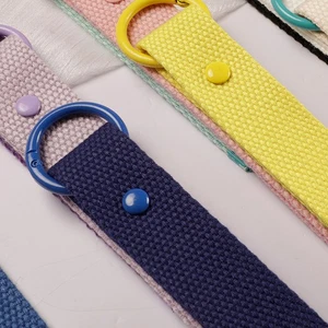 Fabric Strap Keyring Keychain Strap Baggage Tag For Women Men DIY Backpack - Picture 1 of 53